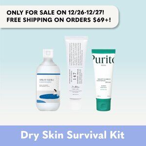 *Flash Deal* Korean Beauty Dry Skin Survival Kit | Dr. Althea, Round Lab, Purito